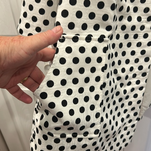 Vintage Chicos polka dot swing coat- Never worn! Pleat stitch still in tack - Picture 4 of 8